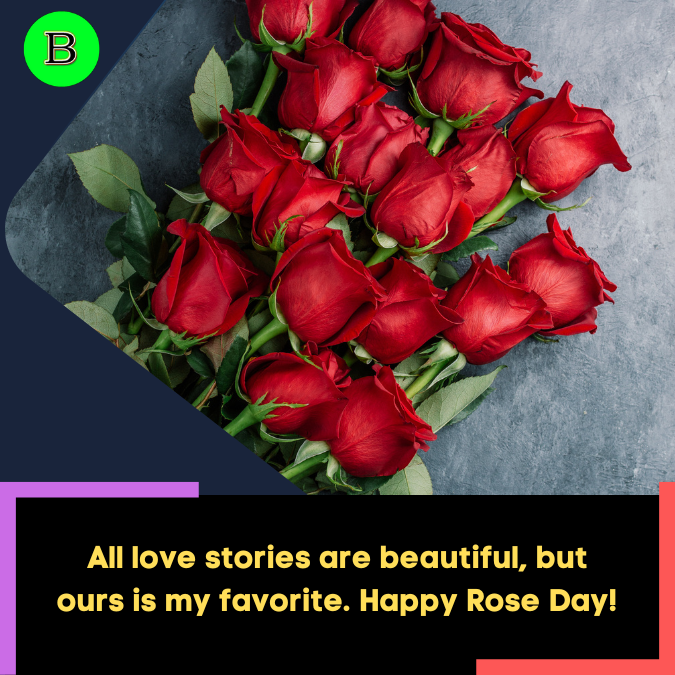 All love stories are beautiful, but ours is my favorite. Happy Rose Day!