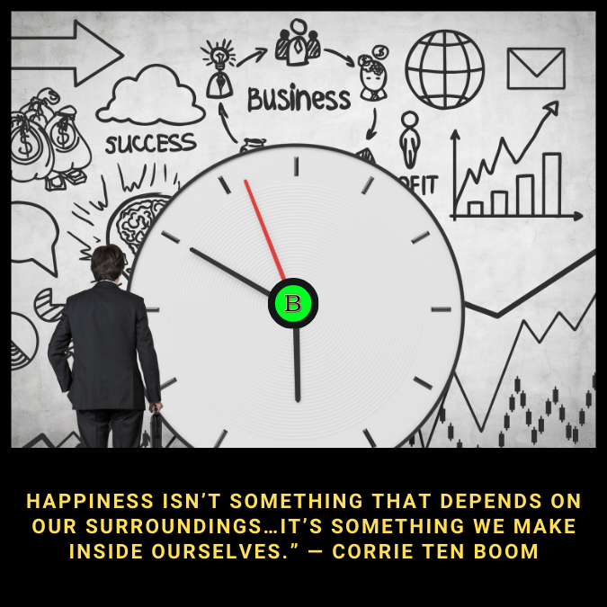 Happiness isn’t something that depends on our surroundings…it’s something we make inside ourselves.” — Corrie ten Boom