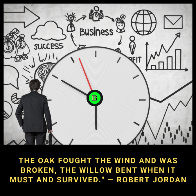 The oak fought the wind and was broken, the willow bent when it must and survived." — Robert Jordan