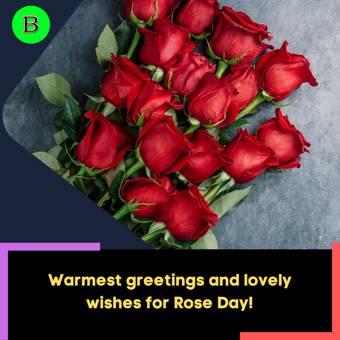 Warmest greetings and lovely wishes for Rose Day!