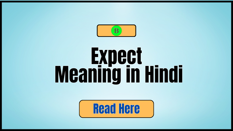 Expect Meaning in Hindi