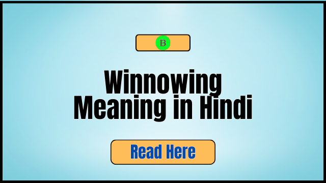 Winnowing Meaning in Hindi