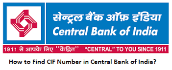 How To Find Central Bank Of India CIF Number